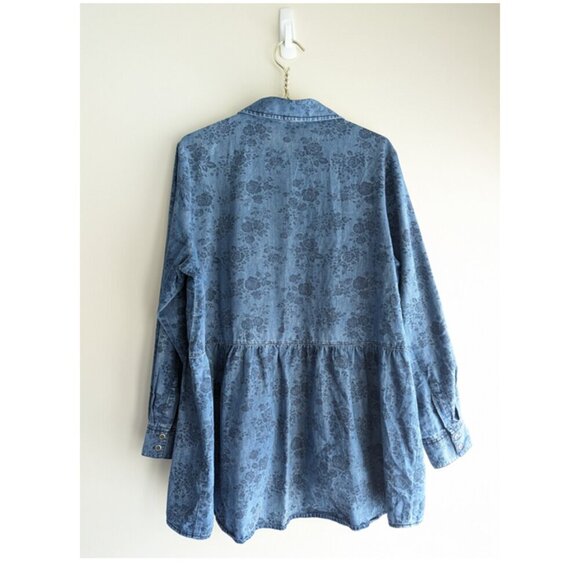 D/C Jeans rose print lyocell tunic - Picture 2 of 8